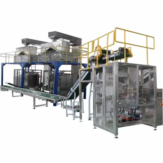 Automatic Pouch Secondary Baling Packing Packaging Machine (Sachets Into Big Pillow/Gusseted bag/PE BAG) for Seeds/Beans/Rice/Detergent Powder