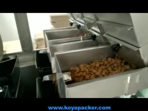 Cjs Linear Filling Weighing Packaging Double/Four Heads Scale Weigher Machine  for  Packing Grains,Rice,Seeds,Beans,Sugar,Granules,Nuts,Corns,Detergent Powder