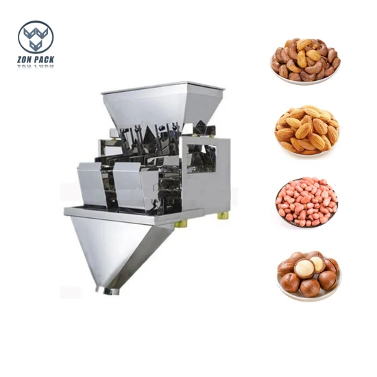 Weighing Filling Mixing Small Granule Dried Fruit Cashew Almond Nut Candy Green Bean 2/4 Head Linear Weigher Packing Machine